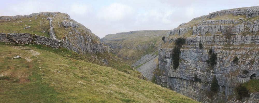 Three Dales Way: Above Gordale