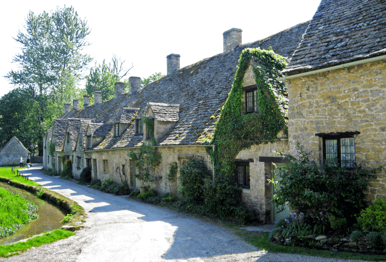 Arlington Row in Bibury, often referred to as the prettiest village in England.