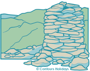 Art of a cairn found on the Bob Graham Round.