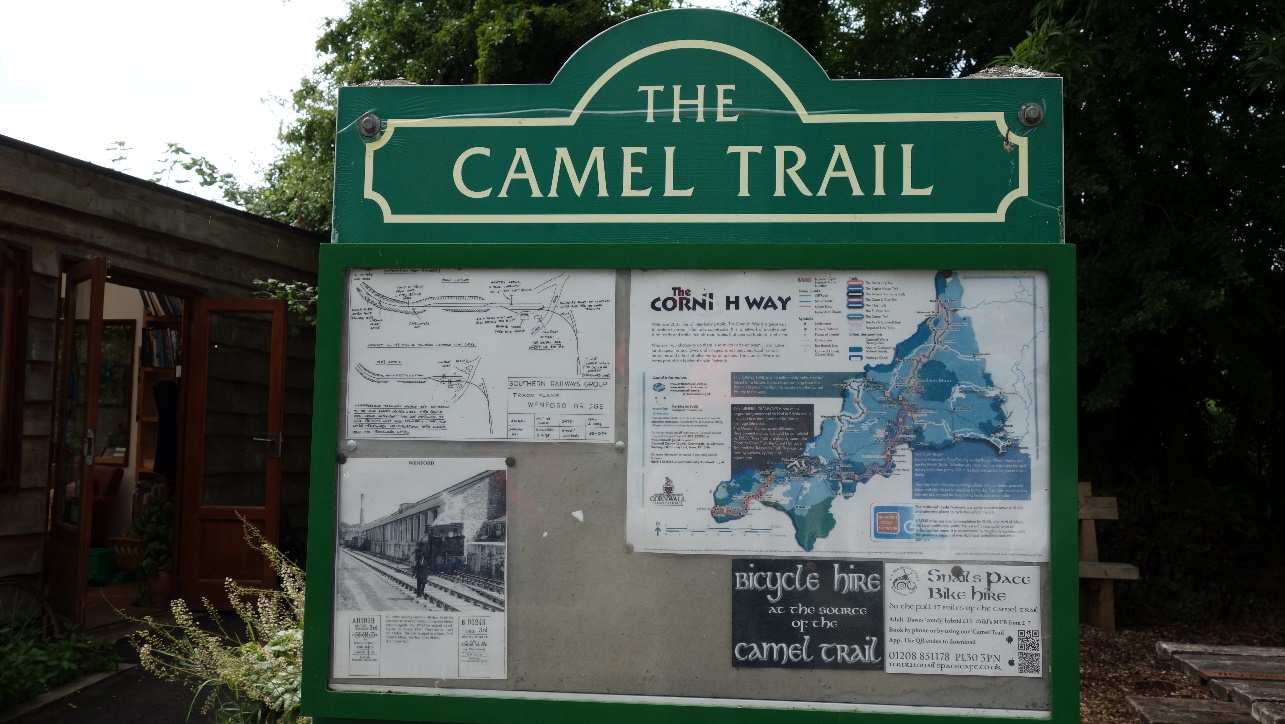 A signboard on the Camel Trail