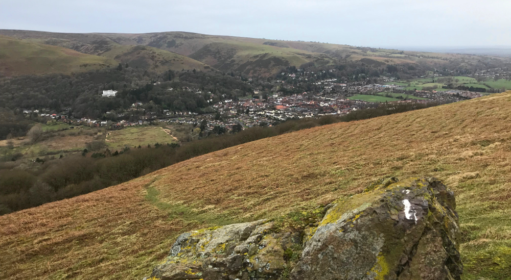 Shropshire Hills Walking Holiday: Church Stretton Below