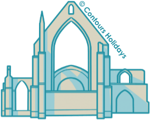 Bolton Abbey, a major landmark on the Dales Way trail running holiday.