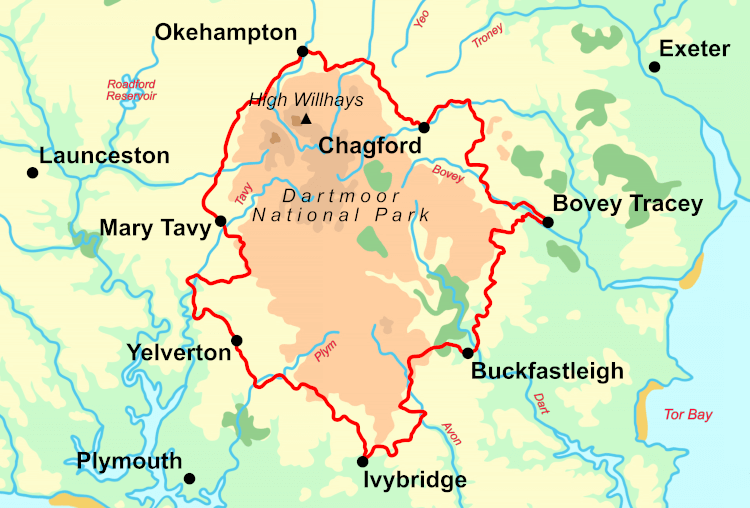 Dartmoor Way Map