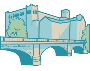 Art of an industrial mill on thhe Derwent Valley Heritage Way.