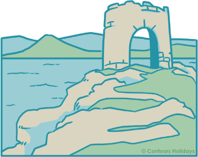 Art of Lady&rsquo;s Tower, found on the cliffs along the Fife Coastal Path.