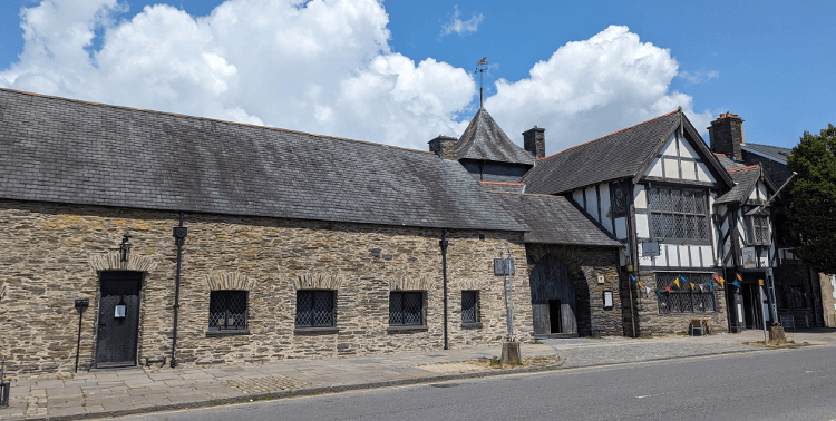 Glyndwr's Parliament House and the community centre.