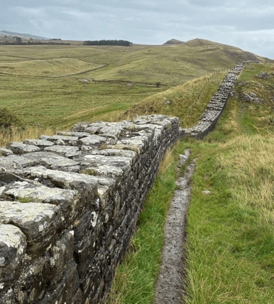 Boots, flask, bag and map: the kit required to walk Hadrian's Wall Path.