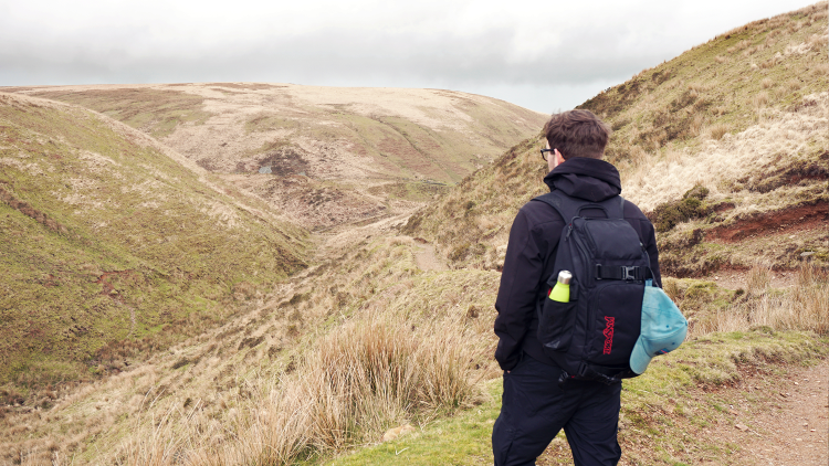 Hiking toward Hoaroak Water on the Tarka Trail