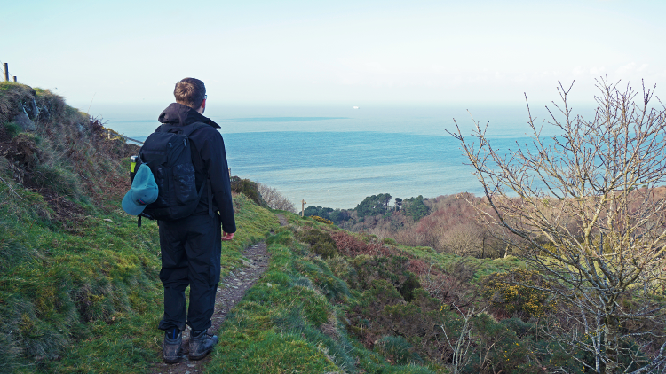 Hiking toward Lynton on the Tarka Trail