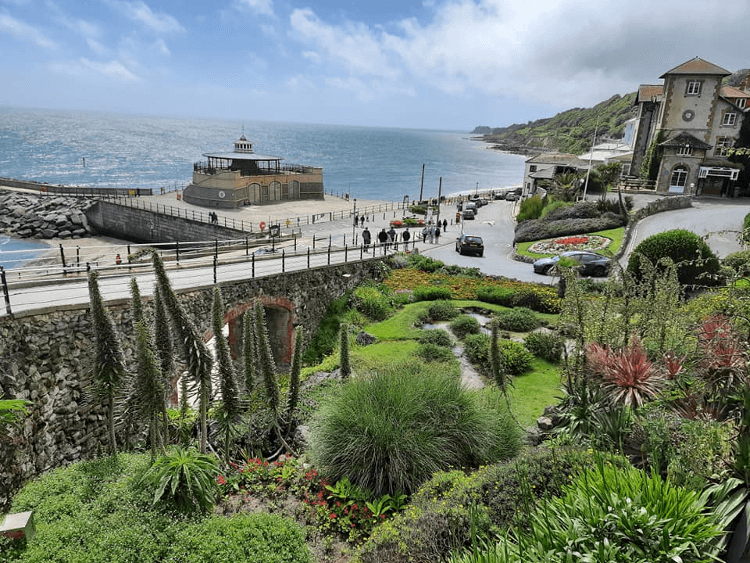 The view over a seaside town