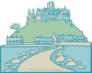 Art of St Michael's Mount on the Land's End Round.