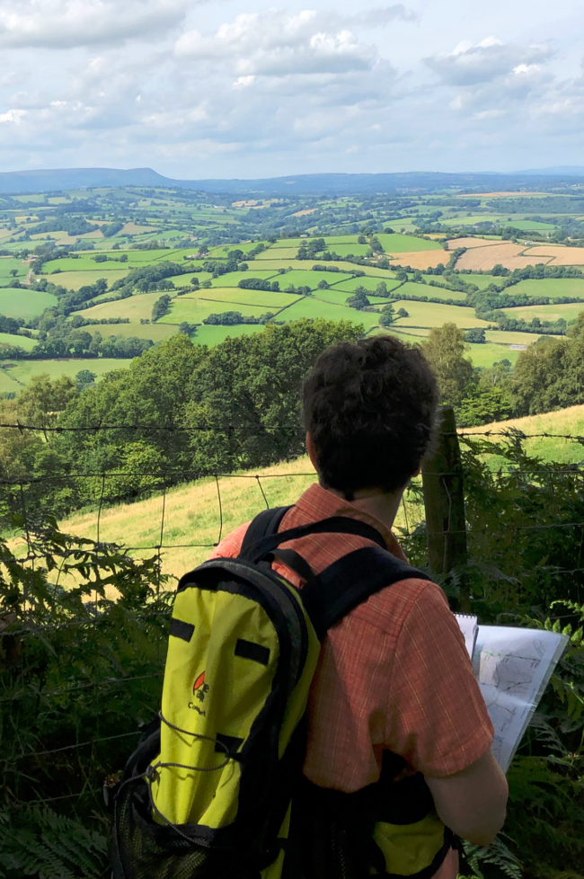 Looking out across Monmouthshire