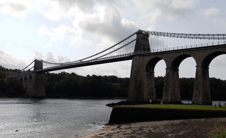 The Menai Suspension Bridge on the Anglesey Coast Path