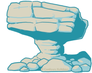 Art of Brimham Rocks on the Nidderdale Way.