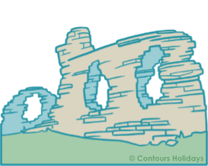 Art of Castell Dinas Br&acirc;n, found on Offa&rsquo;s Dyke Path.