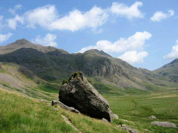 Scafell Pike from Sampsons Stones, a stunning view in the Lake District.