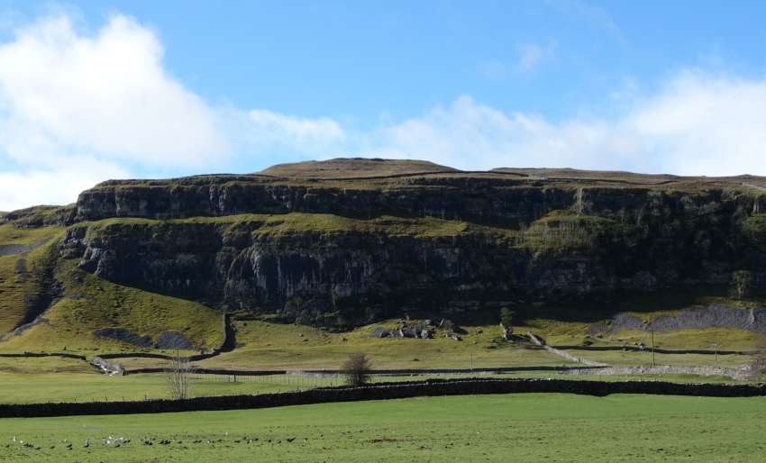 Three Dales Way: scar toward Arncliffe