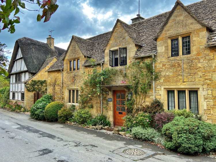 Cycling through Stanton in the Cotswolds