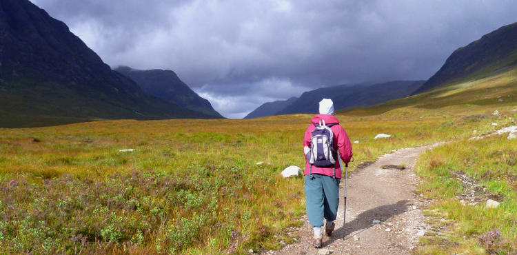 Heading out from Kinghouse on the West Highland Way by Jude Holmes