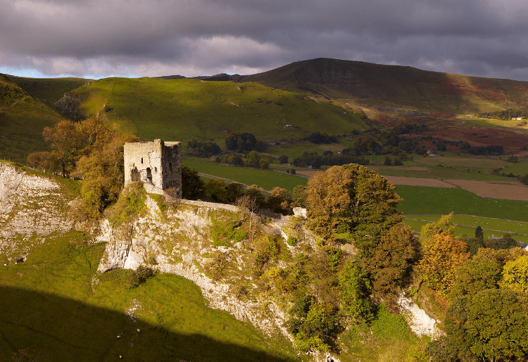 Peveril Castle on the White Peak Way