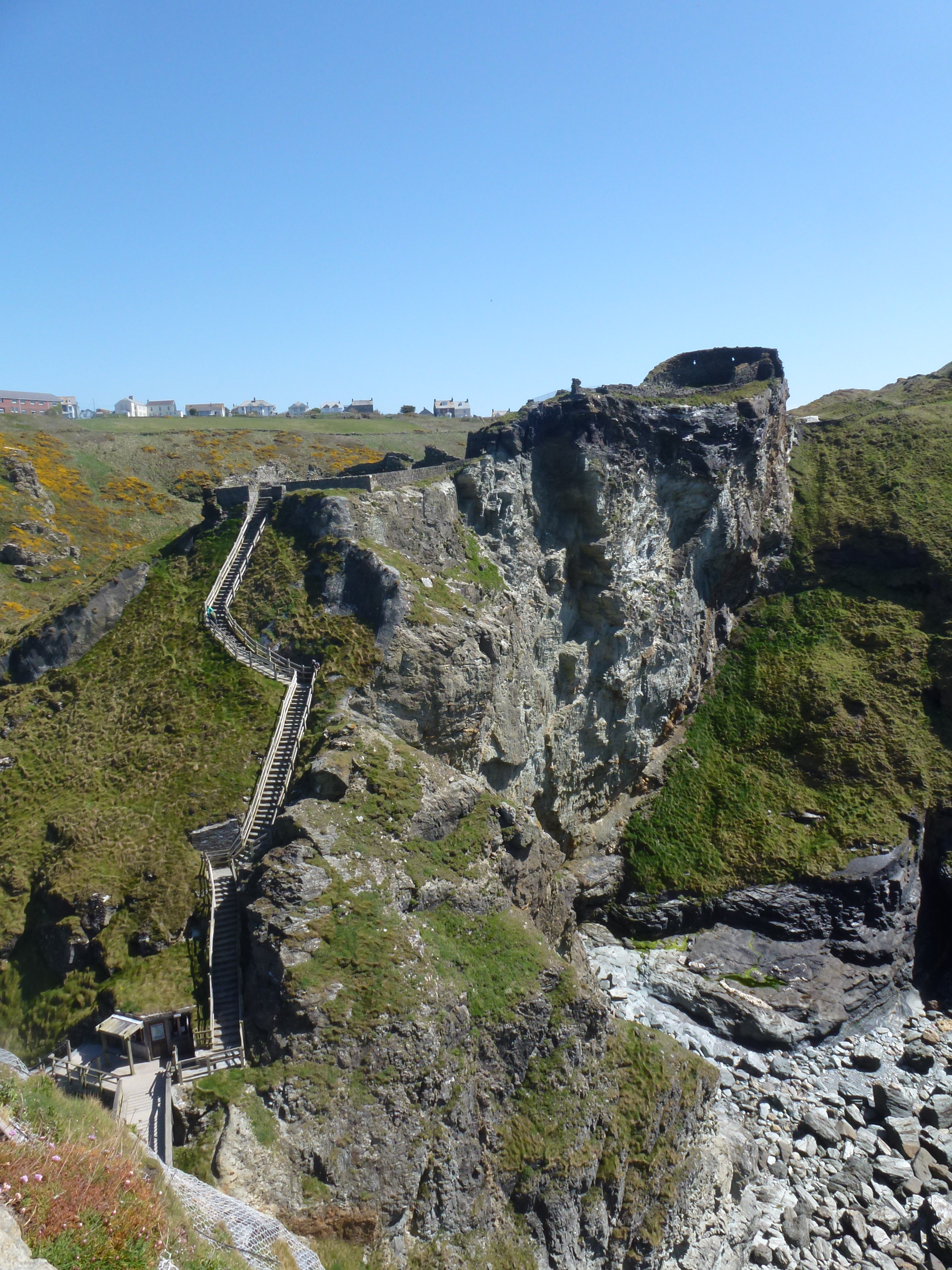 The steep climbs at Tintagel Castle