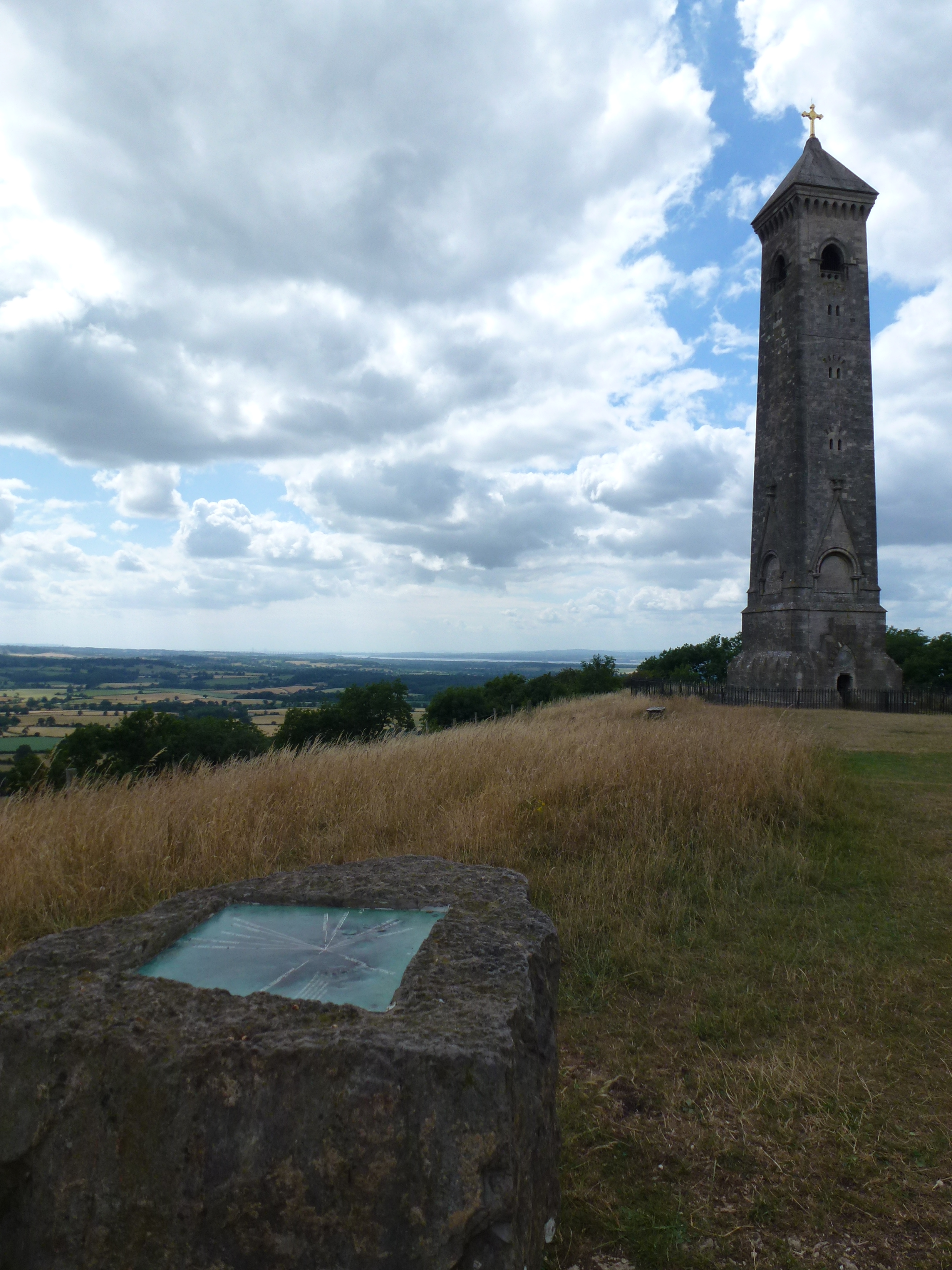 The Cotswold Way Monument on the approach to Wotton-under-Edge