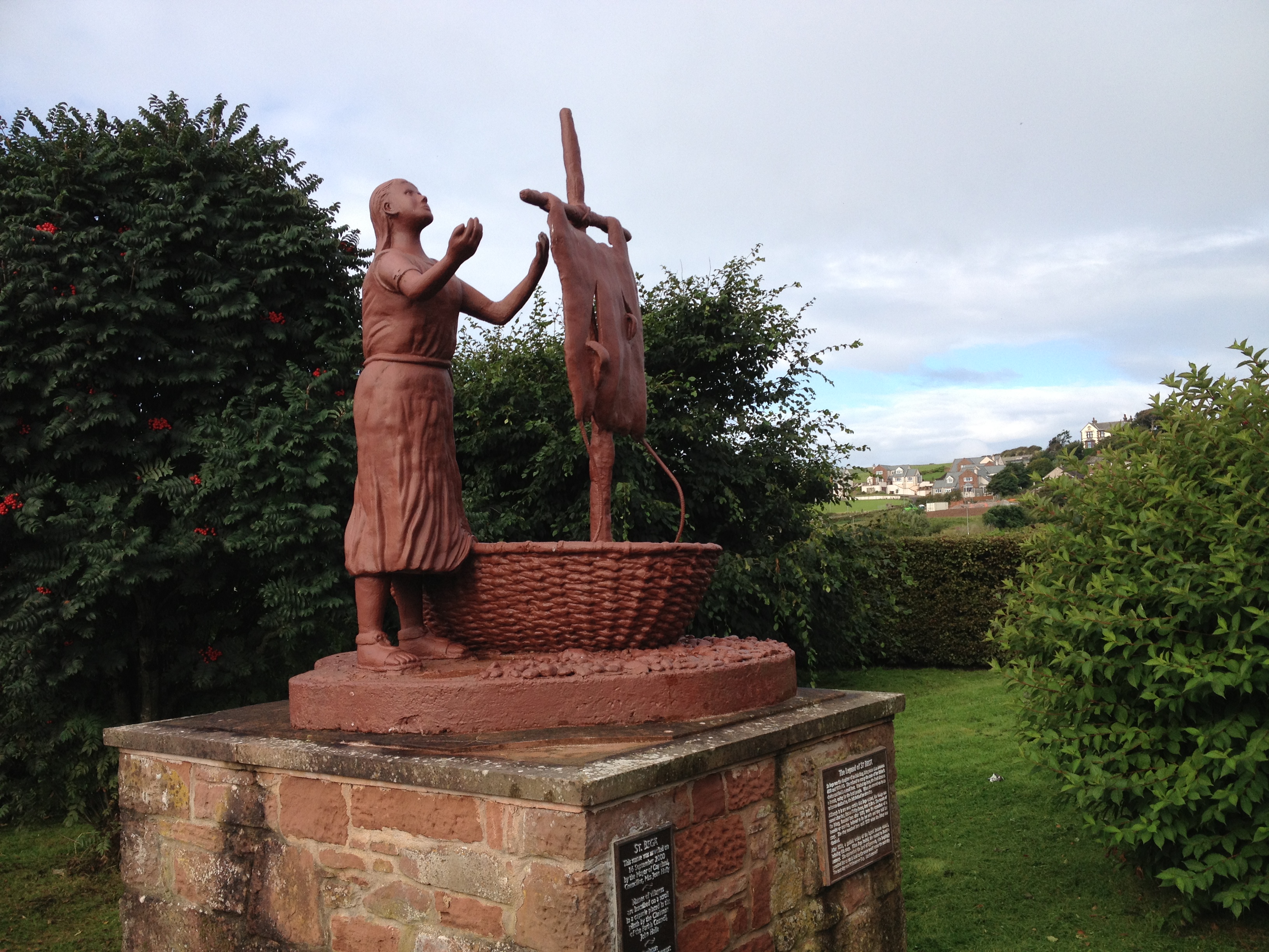 Statue of St Bega at St Bees