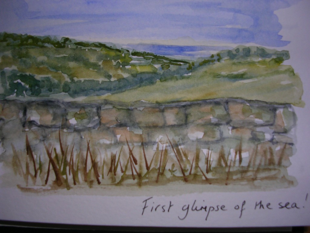 Watercolour: First Glimpse of the Sea