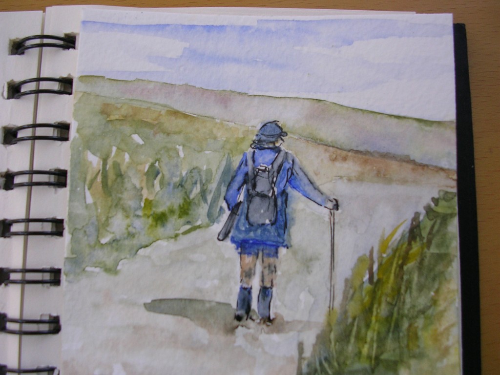 Watercolour: Phil on the Road