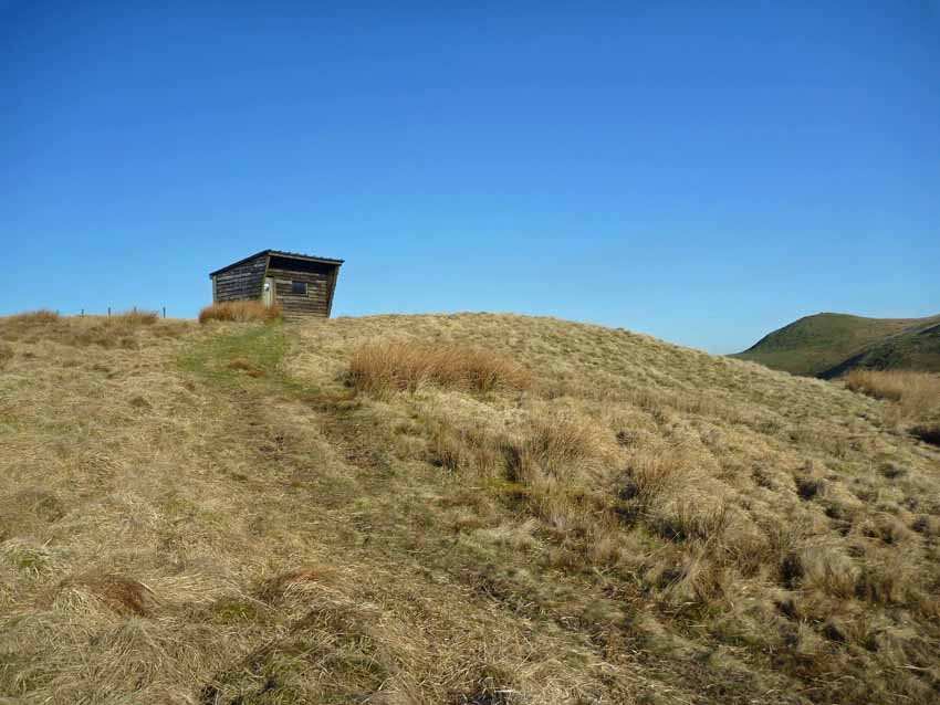 A wildlife hide on the Pennine Way.