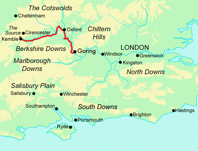 Thames Path - West Section map
