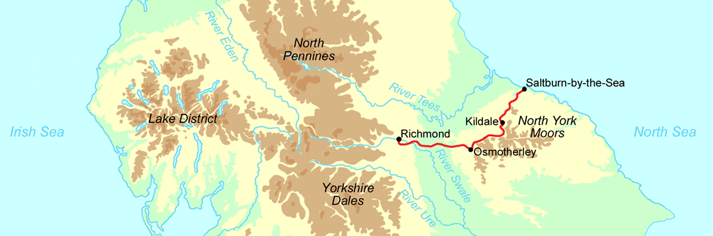 Alternative Coast to Coast - East Section map