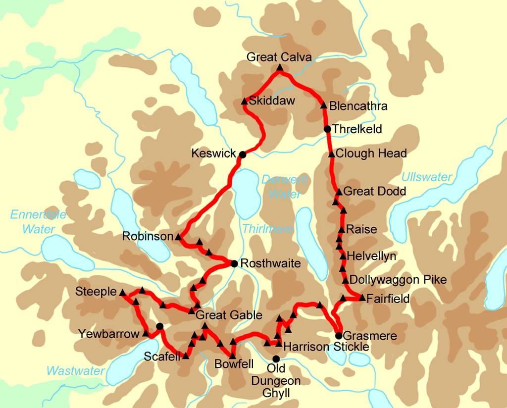 Bob Graham Round map