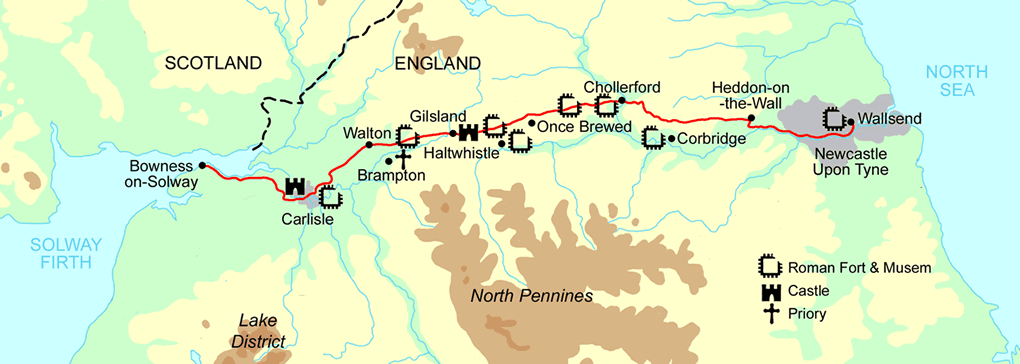 Hadrian S Wall Walk Map Walk Hadrian's Wall Path — Contours Walking Holidays