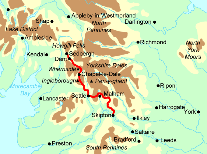 Dales High Way Highlights map