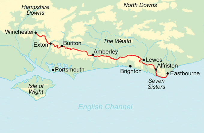 South Downs Way map