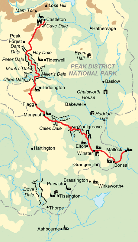 Limestone Way Highlights map