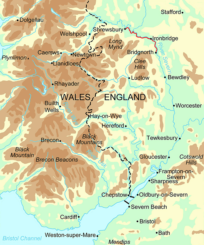 Severn Way Short Break - North Section map