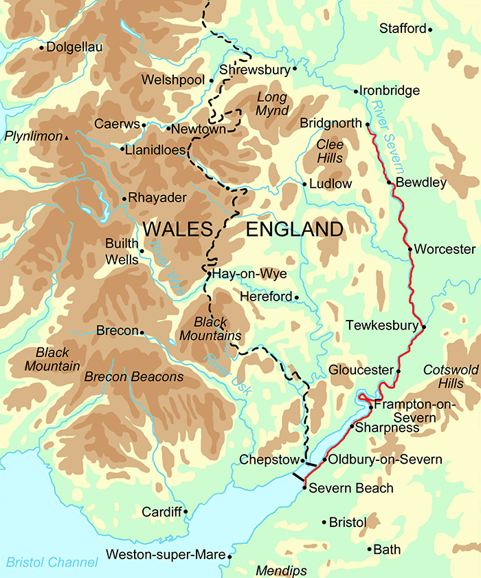 Severn Way - South Section map