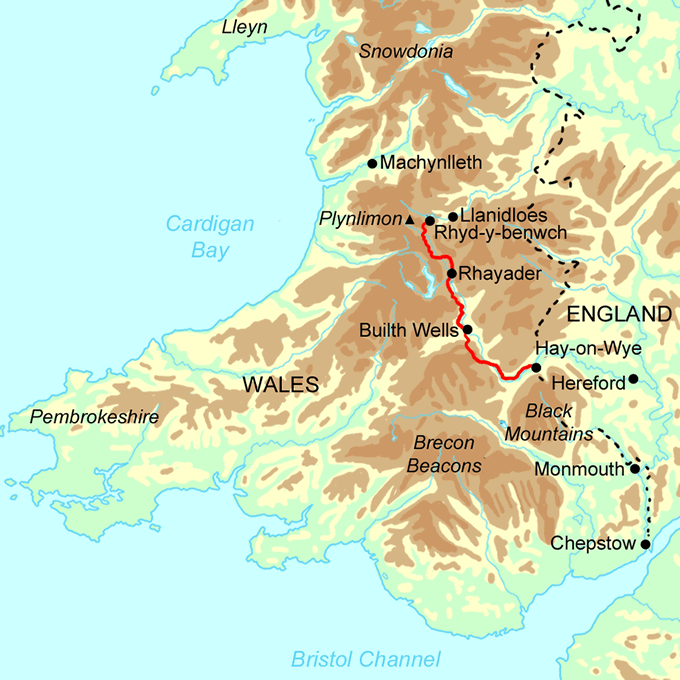 Wye Valley Walk - North Section map