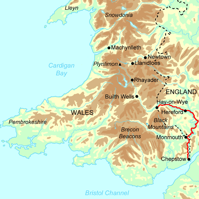 Wye Valley Walk - South Section map